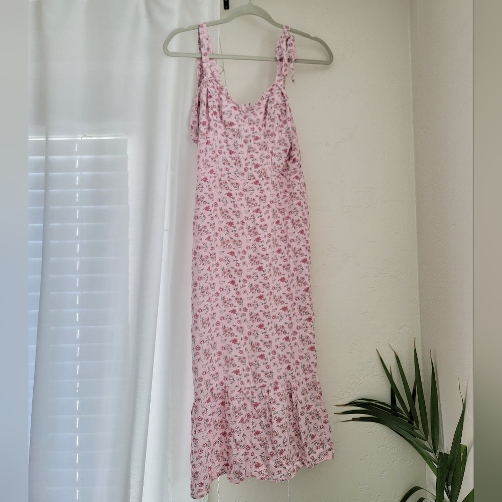 Midi sundress, size S, pink